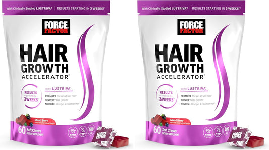Force Factor Acelerador de crecimiento del cabello, vitaminas para...