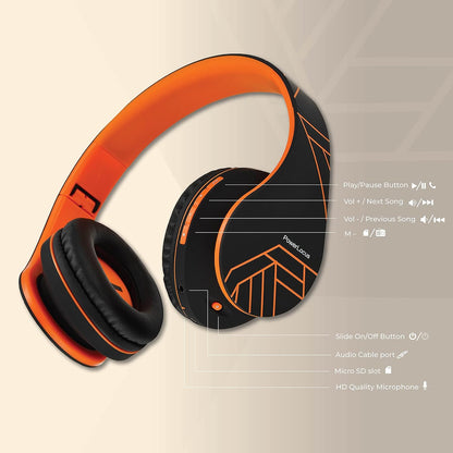 PowerLocus Auriculares Bluetooth sobre la oreja, auriculares inalám...