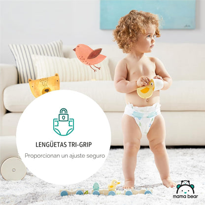 Marca Amazon - Pañales de felpa Mama Bear, toque suave, talla 4, 14...
