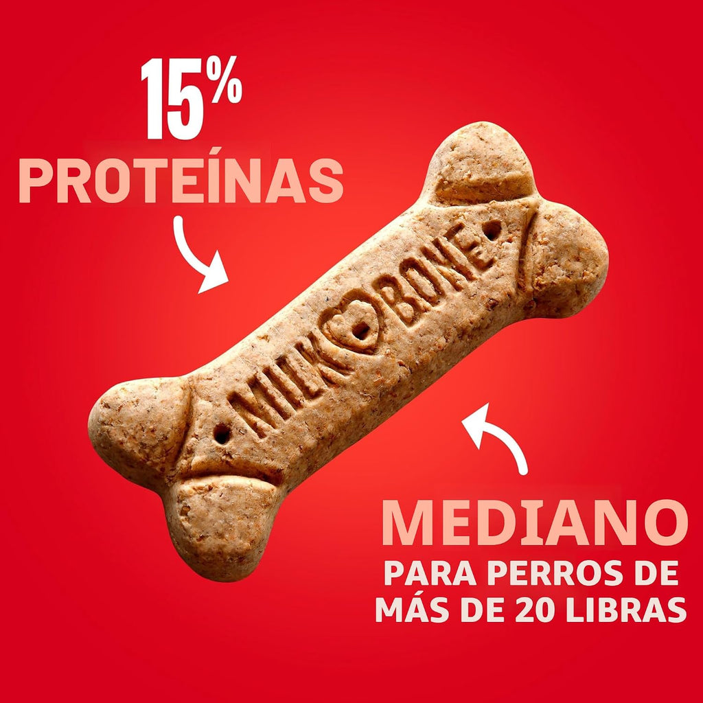 Milk-Bone - Galletas originales para perros medianos, caja de 10 li...