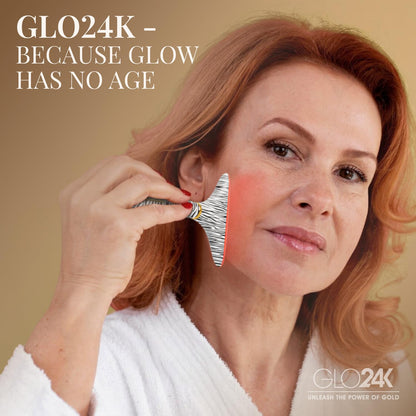 GLO24K - Dispositivo de belleza de luz roja para cara y cuello, her...