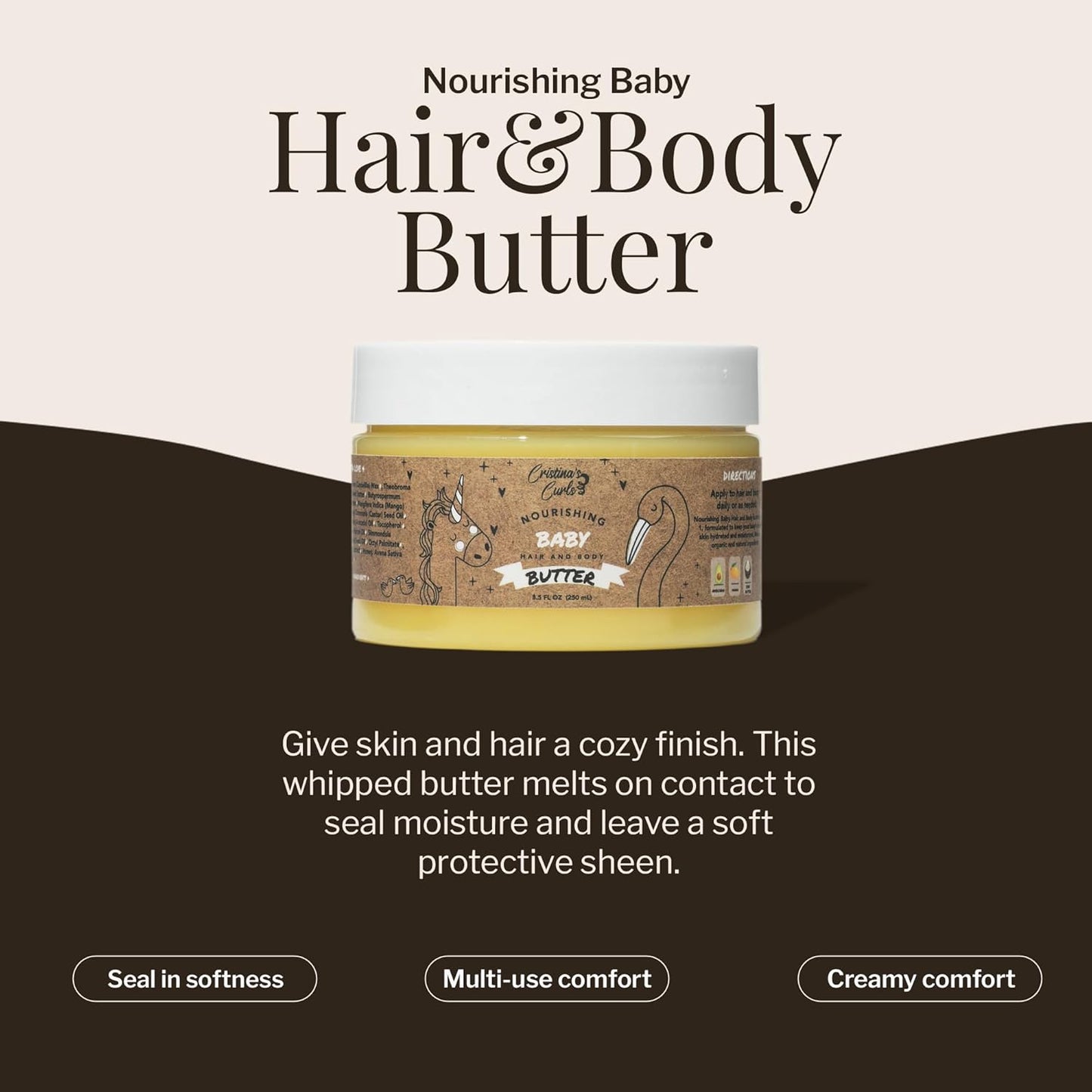 Cristina's Curls Mantequilla nutritiva para el cabello y el cue...