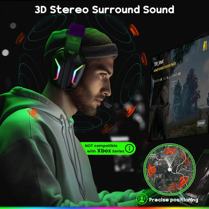 WESEARY Wireless Gaming Headset for PC, Laptop, Mac &amp; Switch, D...