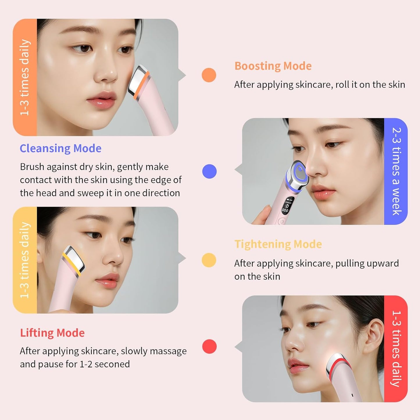 Dispositivo de estiramiento facial 8 en 1 para apretar y levantar l...