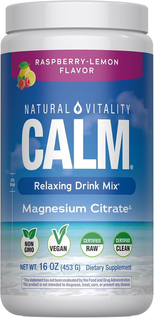 Natural Vitality Natural Calm Magnesio anti estrés, orgánico, framb...