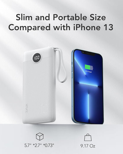 VRURC Cargador Portátil Power Bank, Paquete de Batería Esencial de...