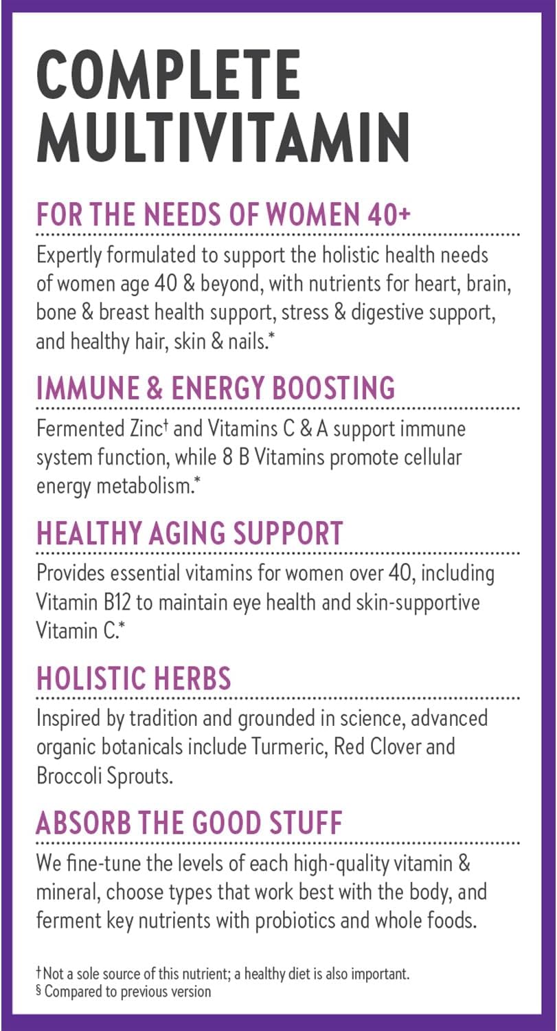 Comprimidos multivitamínicos para mujeres de 40 años en adelante Ne...