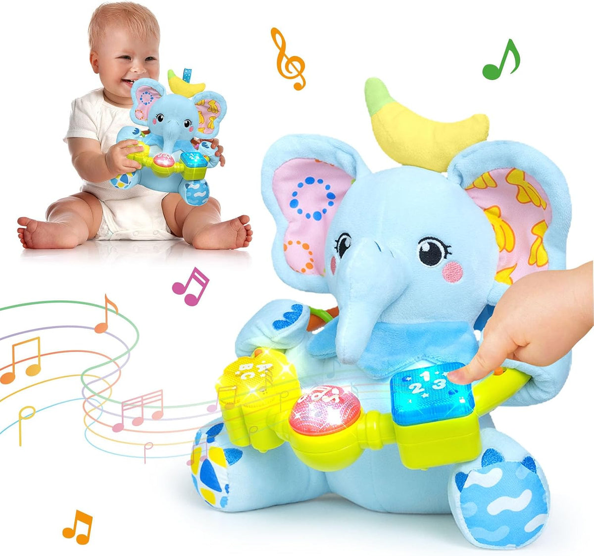 Ryotagift Juguetes de animales de peluche musicales bilingües de el...