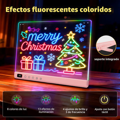 Lumiboard Tablero de dibujo LED con 13 efectos de luz, 16 pulgadas,...