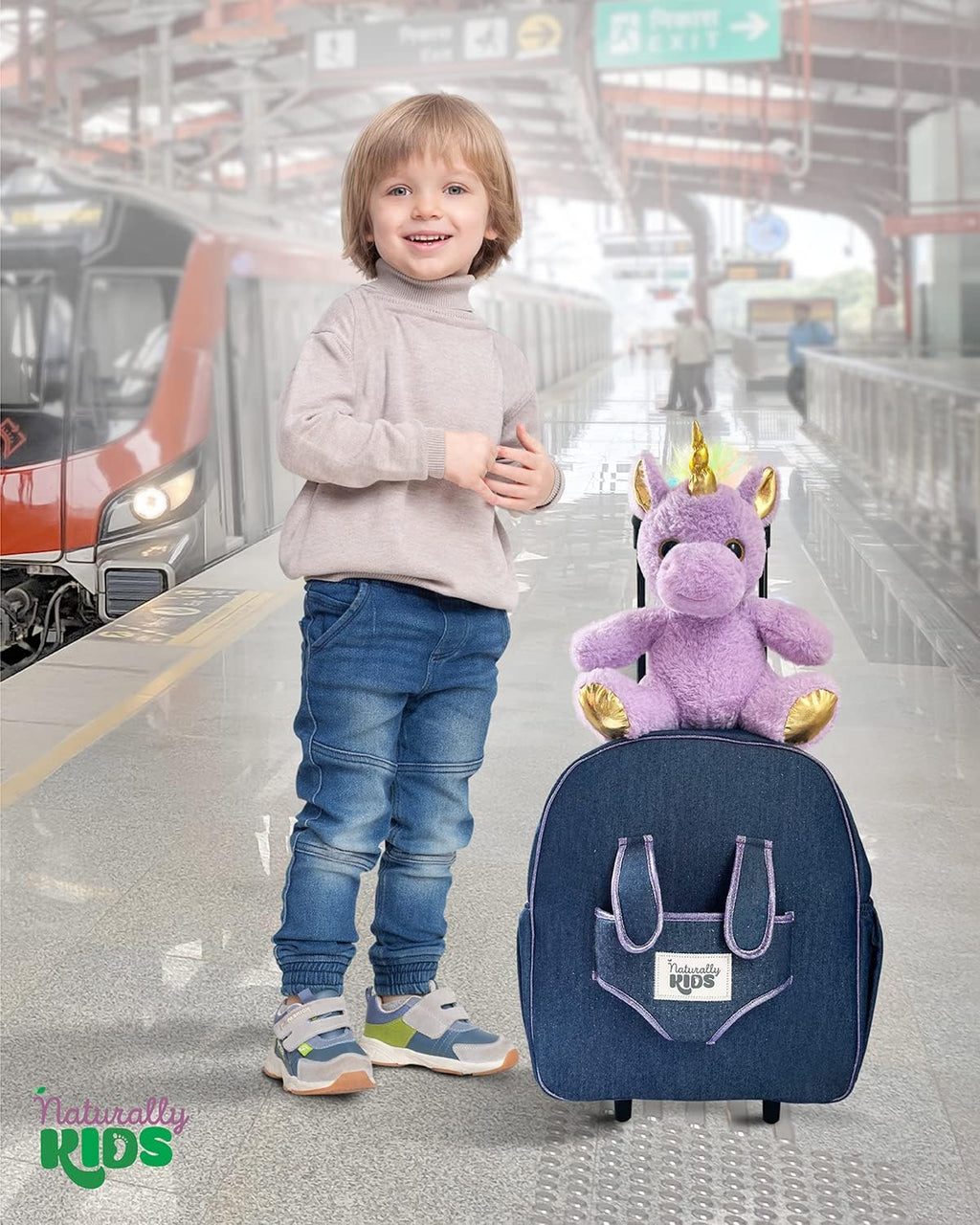 Naturally KIDS Maleta para niños pequeños con. Juguete de peluche d...
