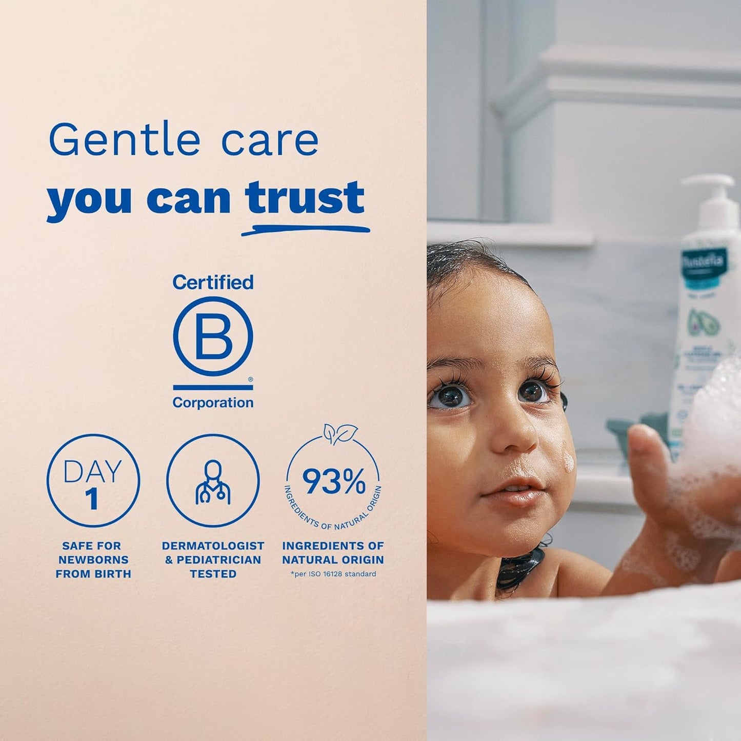 Mustela Gel de Limpieza Suave para Bebé - Jabón para el Cabello y C...