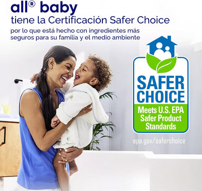 all Baby, Detergente líquido para ropa de bebé, suave para bebé, hi...