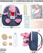 Naturally KIDS Mochila para niños pequeños con juguete de dinosauri...