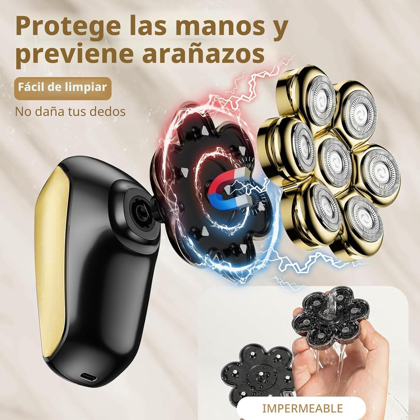 SHPAVVER Afeitadoras de cabeza para hombres calvos: maquinilla de a...