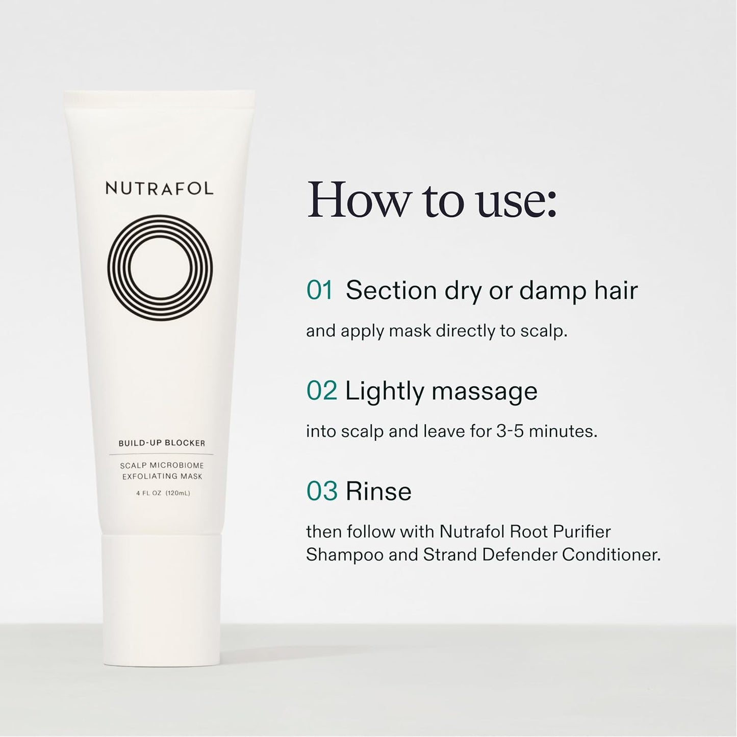 Nutrafol Máscara Exfoliante para el Cuero Cabelludo, Elimina la Acumulación de Productos y el Aceite para un Cabello y Cuero Cabelludo Más Saludables, Formulada por Médicos para el Cabello Fino