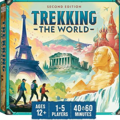 Underdog Games Trekking the World 2ª edición - Juegos de mesa galardonados para niños y adultos a partir de 12 años - Viaje de estrategia fácil de aprender para trotamundos, perfecto para noches de juegos familiares y diversión educativa