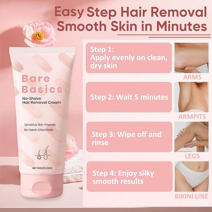 Crema depilatoria sin afeitar para mujeres, hidratante y nutre la p...