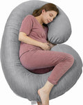 1 MIDDLE ONE Almohada de embarazo, almohada de cuerpo completo en f...