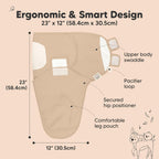 Paquete de 3 sacos de dormir envolventes orgánicos para bebé - Envo...