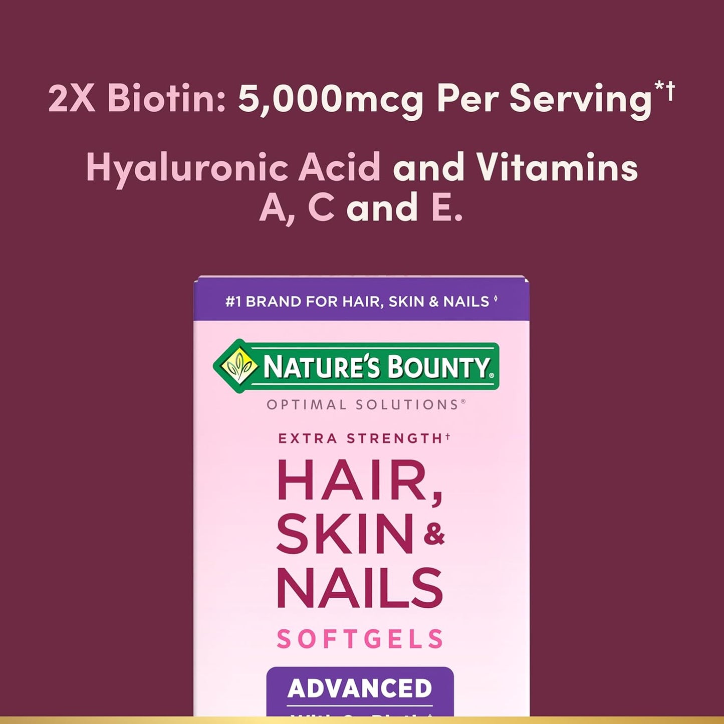 Nature's Bounty - Suplemento avanzado para cabello, piel y uñas...