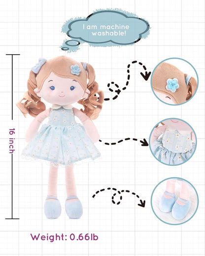 LeyaDoll Juguetes suaves para bebé (16 pulgadas), My First Baby Rag...