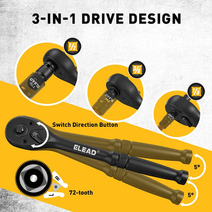 Juego de llaves de vaso Master Torx de 37 piezas, 1\/4", 3\/8&#...