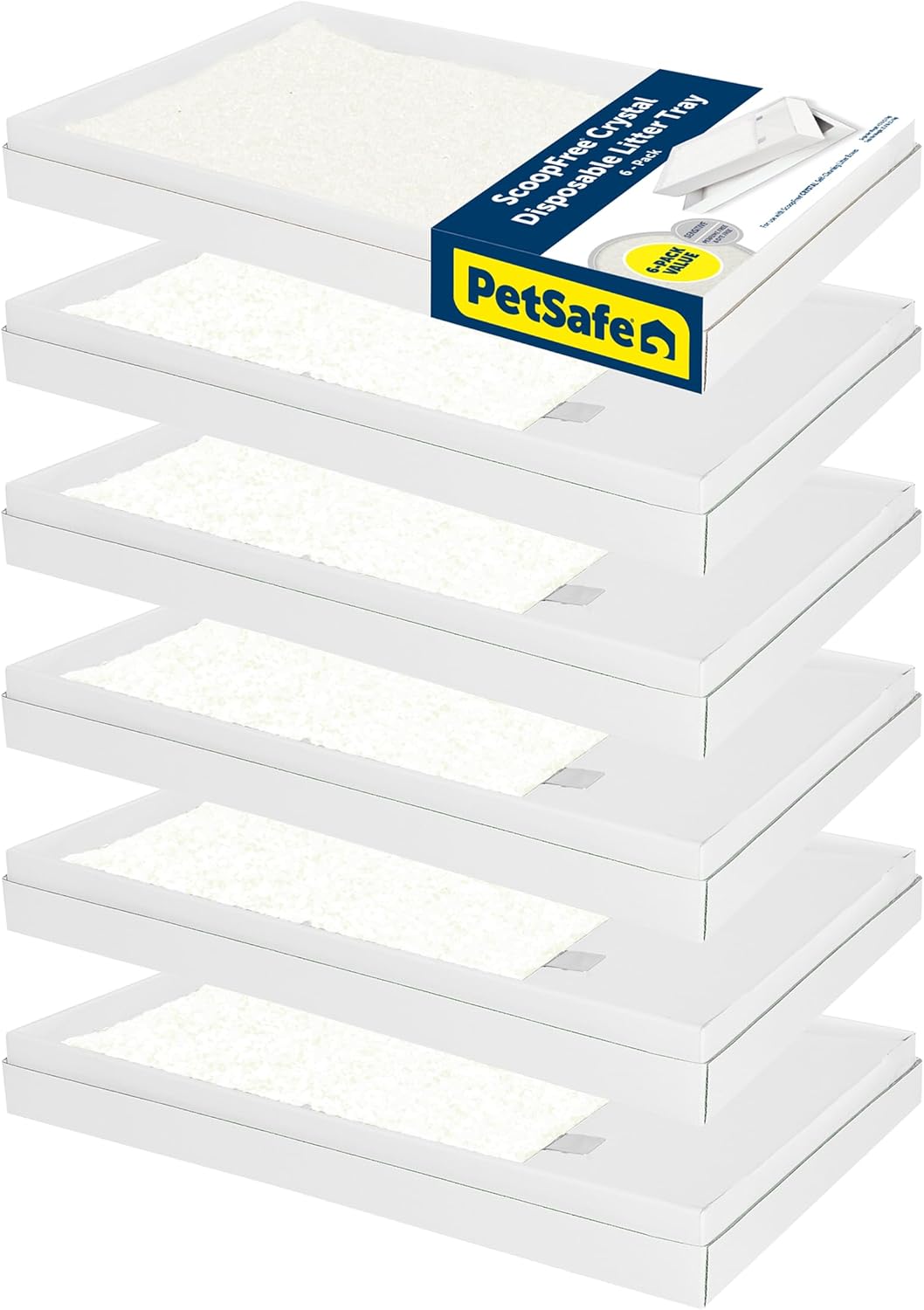 PetSafe ScoopFree Bandeja de arena de cristal desechable para gatos...
