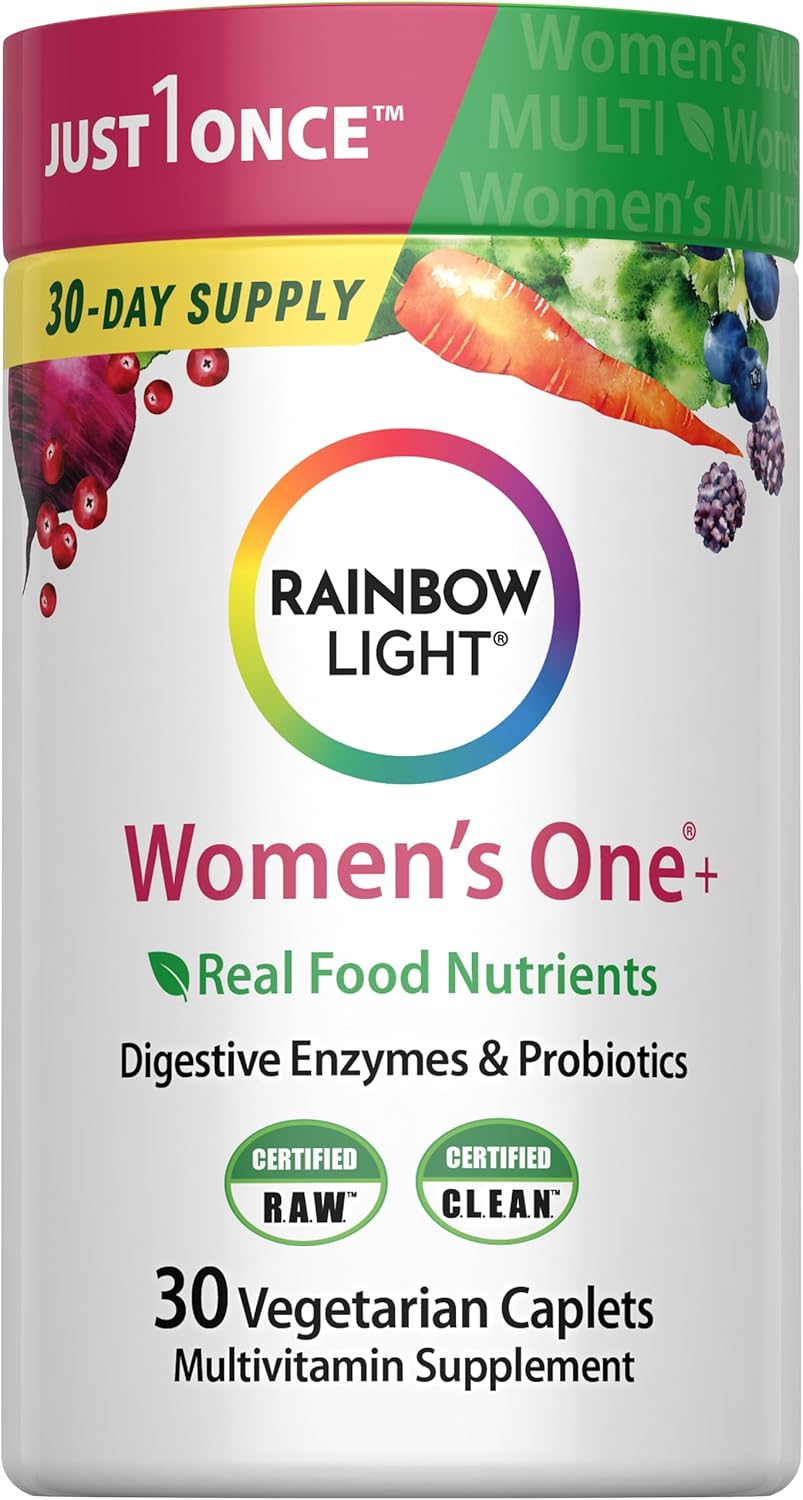 Rainbow Light Multivitamínico One + para mujer | 30 cápsulas | Nutr...