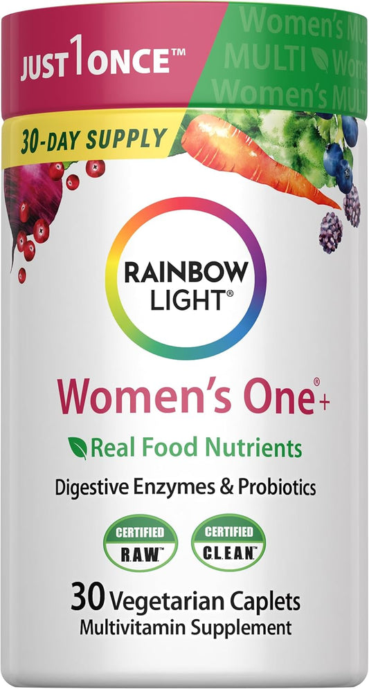 Rainbow Light Multivitamínico One + para mujer | 30 cápsulas | Nutr...