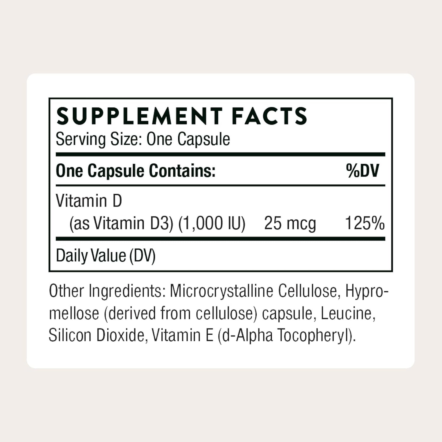 Thorne Research \u2013 Vitamina D \u2013 Suplemento de Salud de Pur...