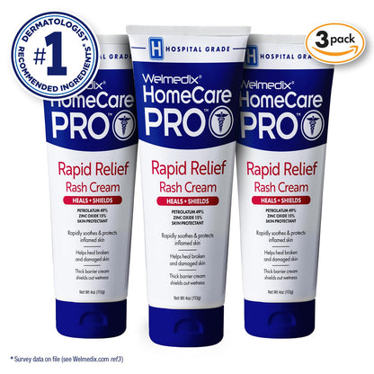 Welmedix Crema de alivio rápido para sarpullido de pañales con óxid...