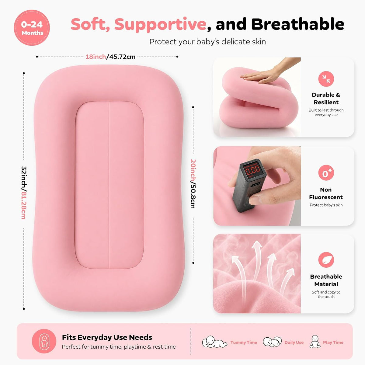 Mapotf Tumbona para recién nacidos de 0 a 24 meses - Baby Essential...