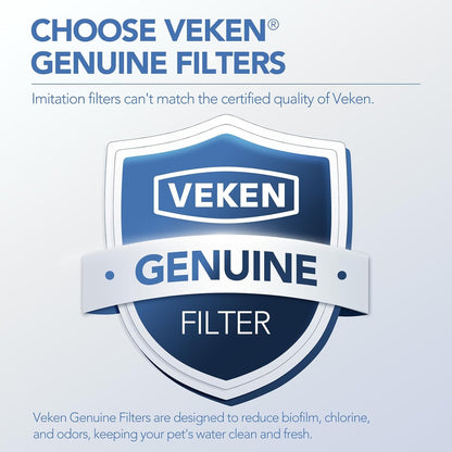 Filtros para fuente de agua para gatos Veken, juego de 4 filtros de...