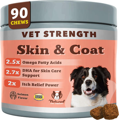 Natural Dog Company Vet Strength Omega Masticables para la Piel y e...