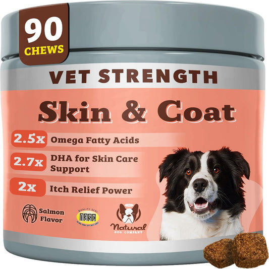 Natural Dog Company Vet Strength Omega Masticables para la Piel y e...