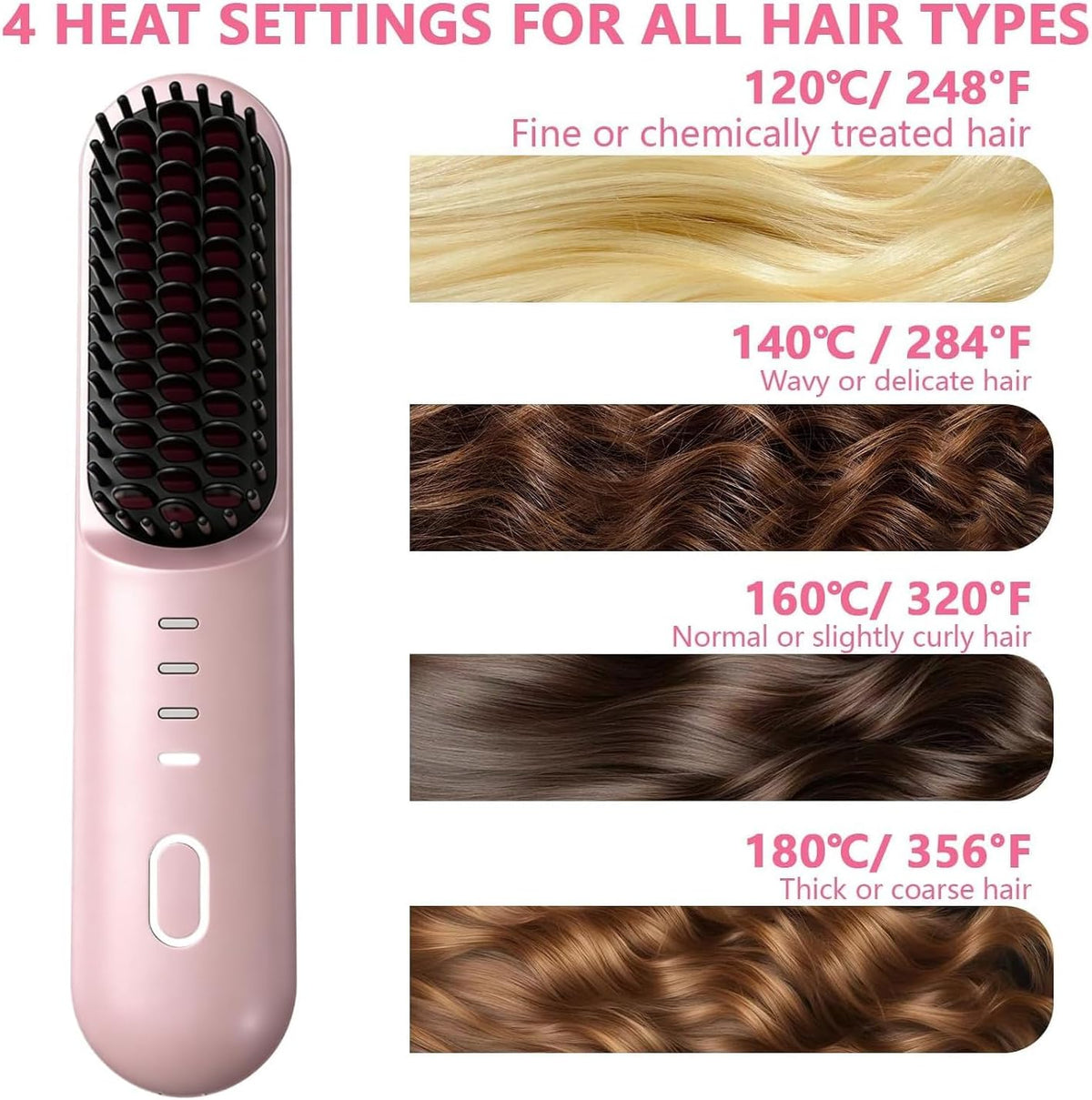Go Brush Pro para Cabello Corto 2026, Cepillo Alisador de Cabello I...