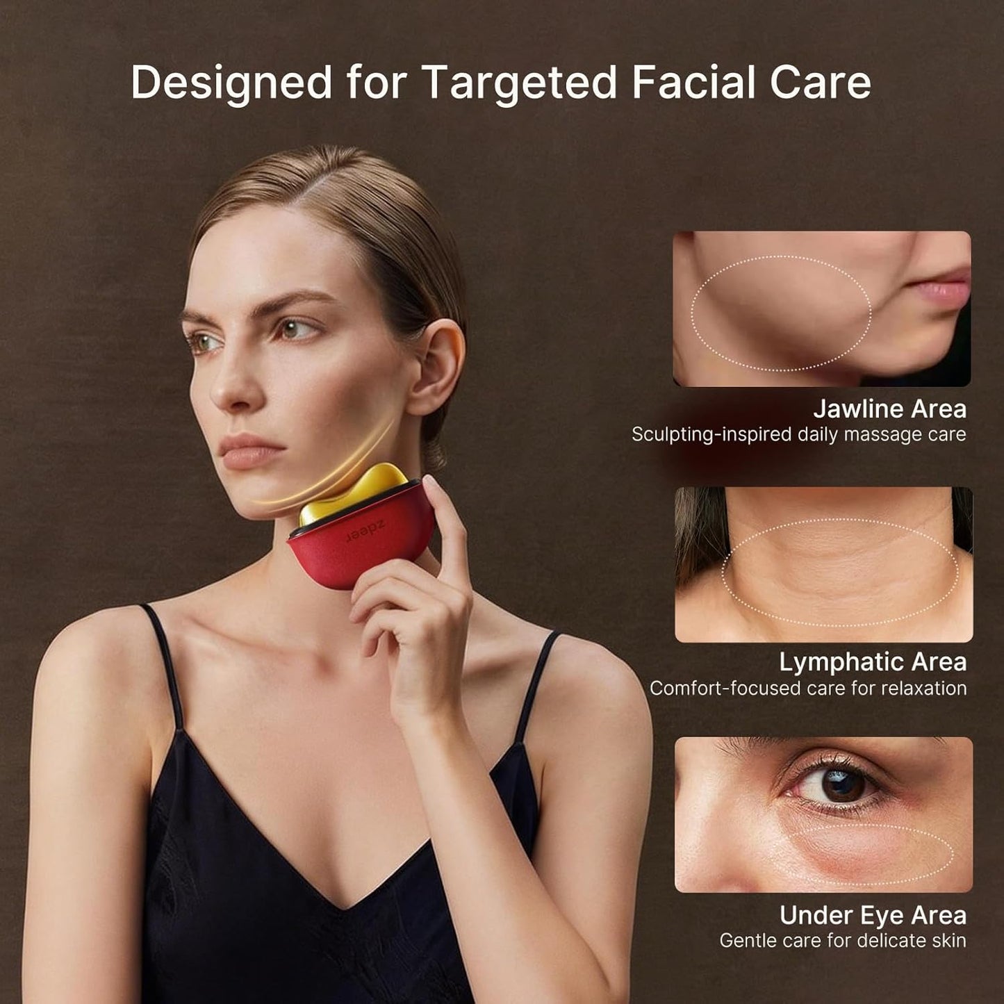 ZDEER Juego de cuidado facial eléctrico Gua Sha, masajeador facial...