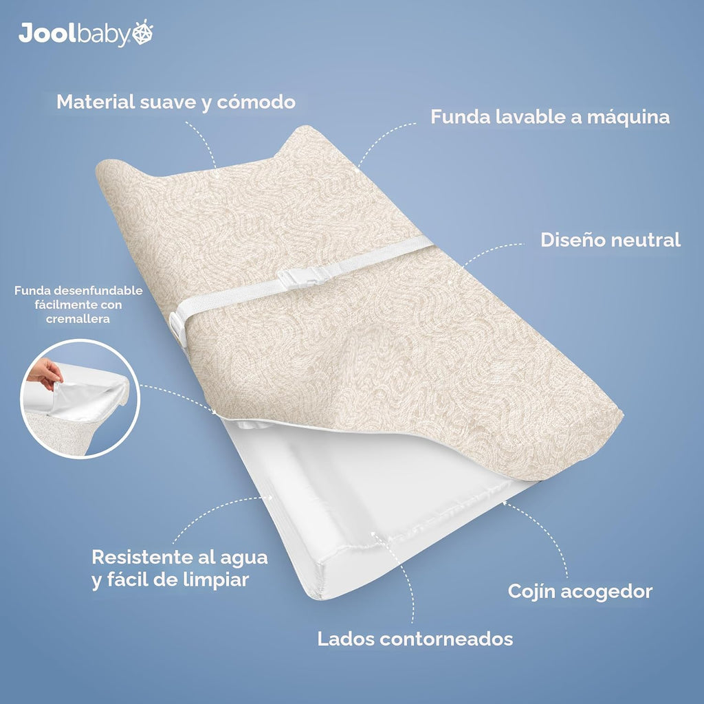 Jool Baby Serenity Almohadilla de Cambio Suave + Funda Lavable, Ant...