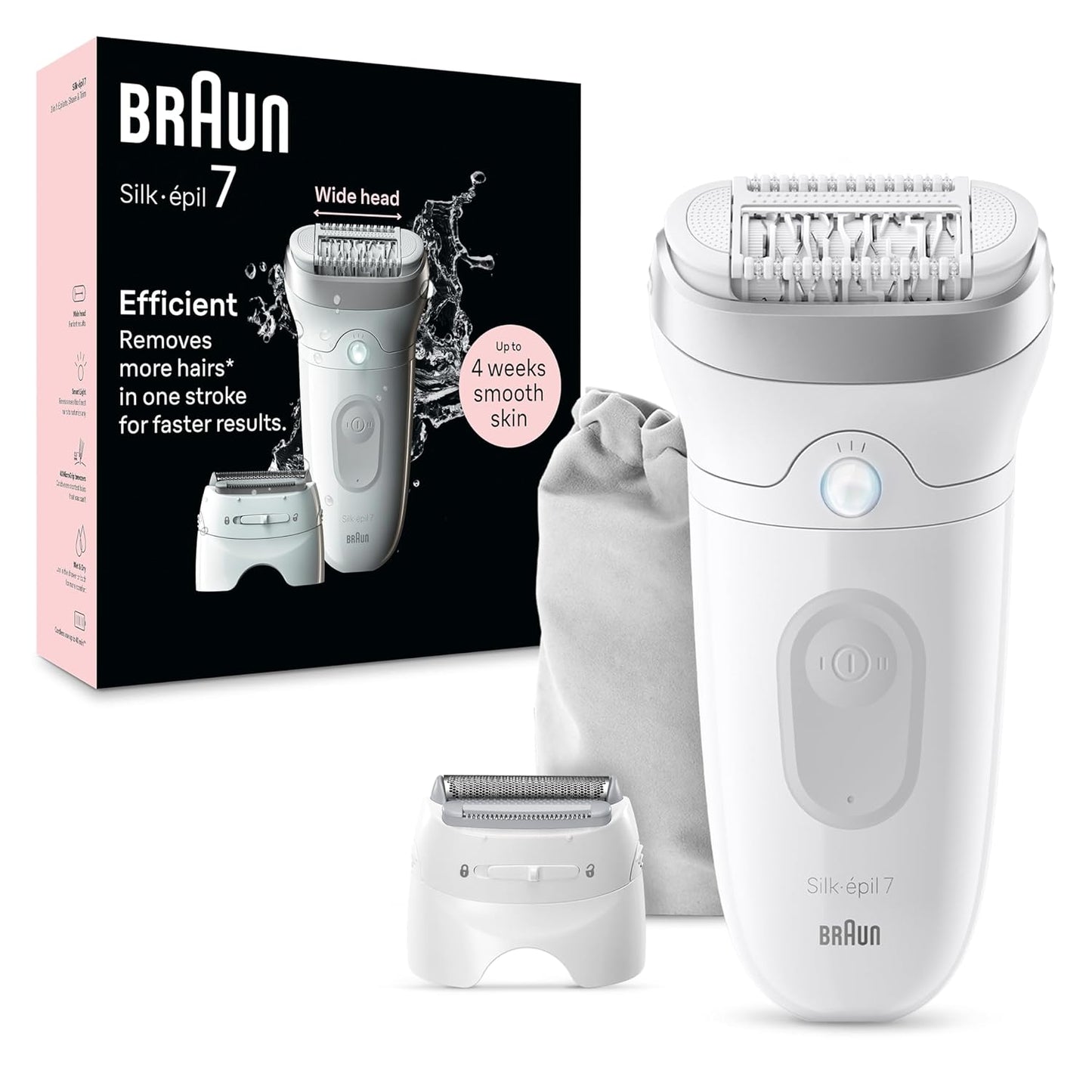 Braun Depiladora Silk-épil 7, dispositivo de depilación, afeitadora...