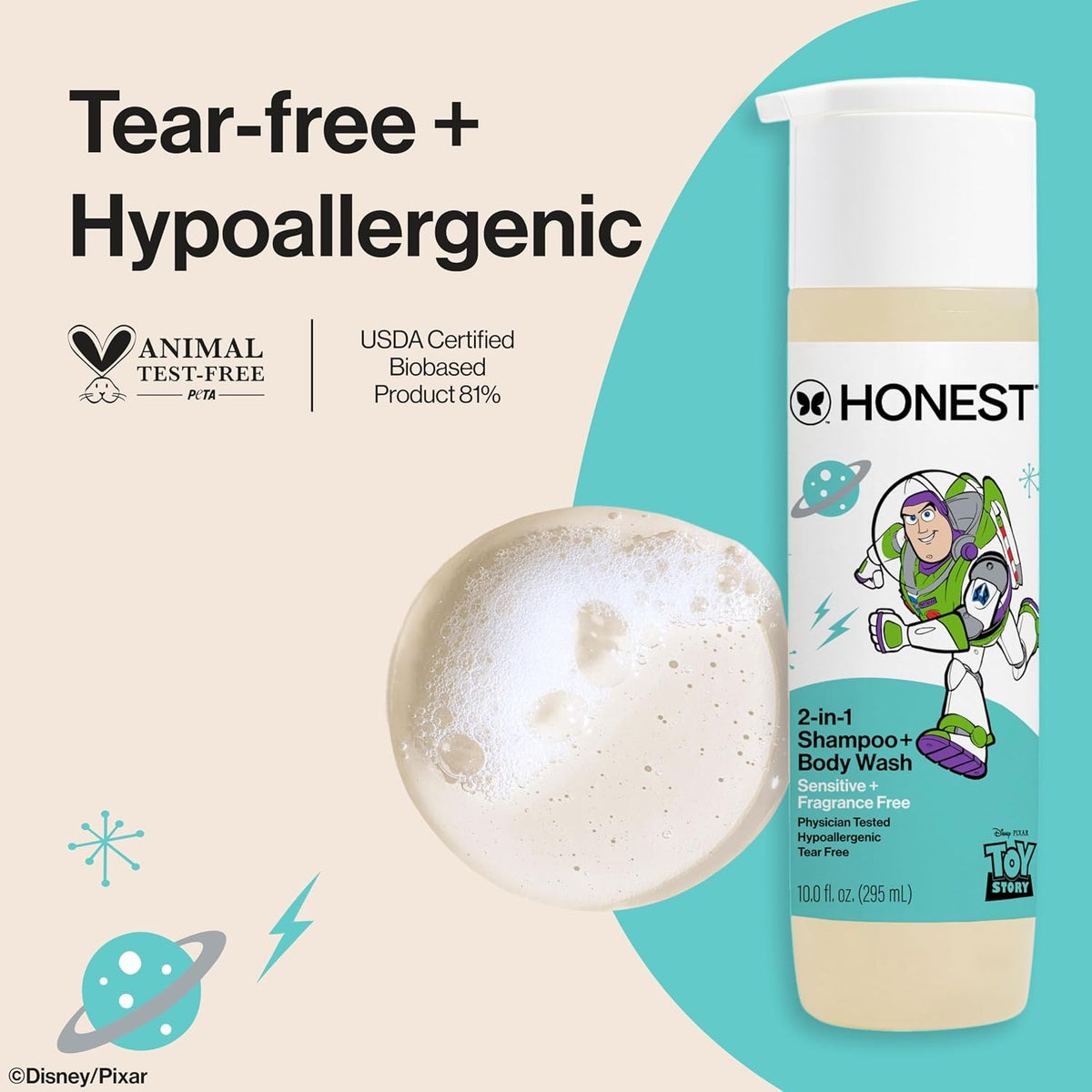 The Honest Company Champú Body Wash, Toy Story de Disney y Pixar, p...