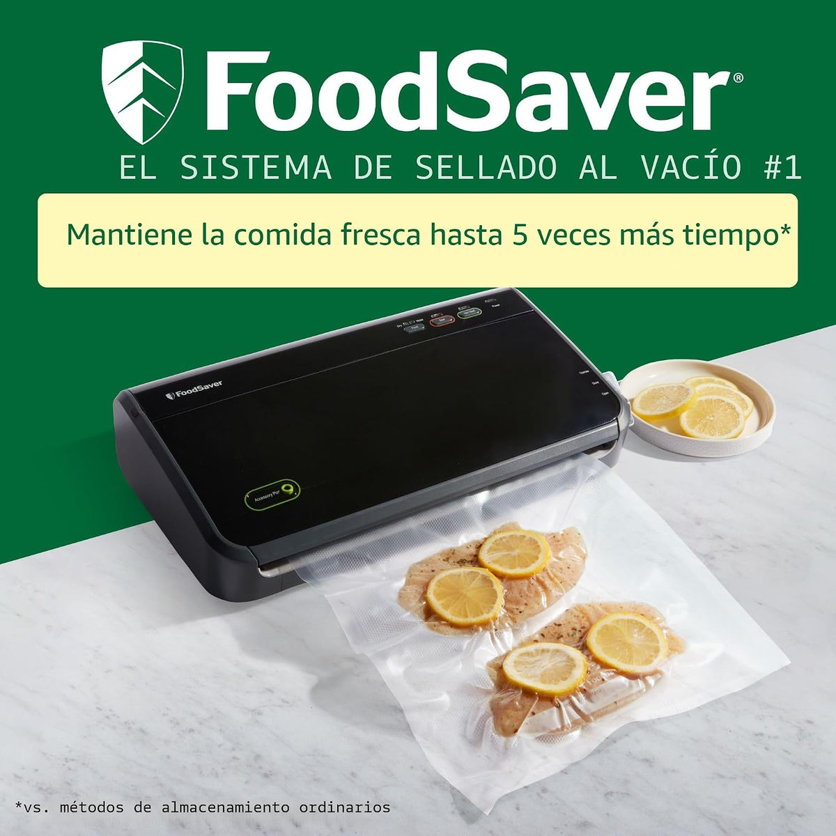 Máquina Selladora al Vacío FoodSaver, Detección Automática de Bolsa...