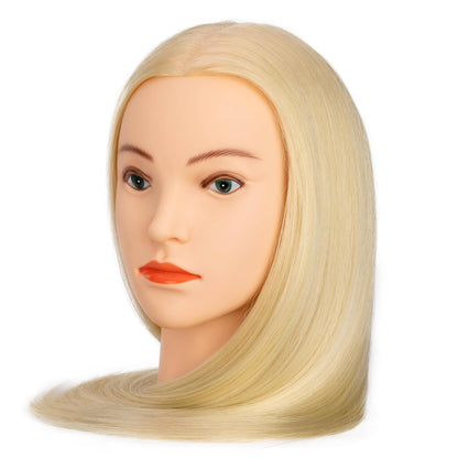 Cabeza de maniquí 26-28" con 80% de cabello humano, cabeza de m...