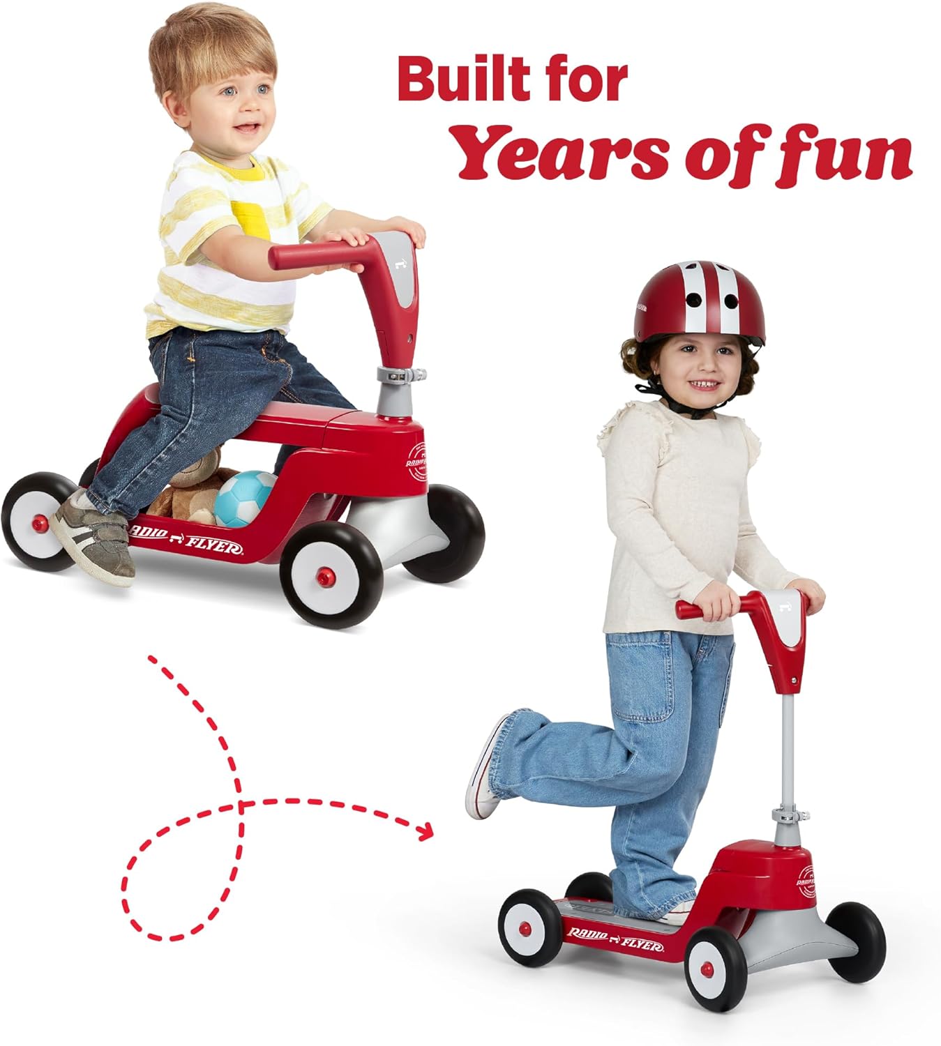 Radio Flyer Scoot 2 Scooter, azul, para niños de 1 a 4 años, juguet...