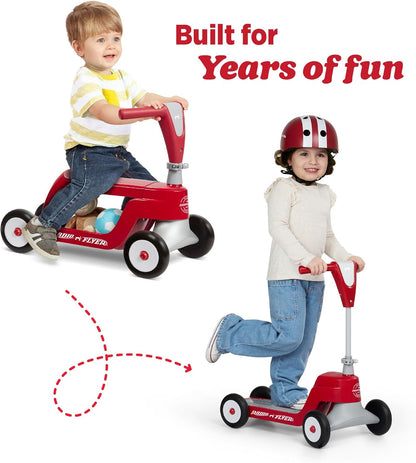 Radio Flyer Scoot 2 Scooter, azul, para niños de 1 a 4 años, juguet...