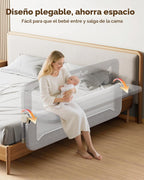 GrowthFun Riel de cama de 1 pieza de 59 pulgadas para niños pequeño...