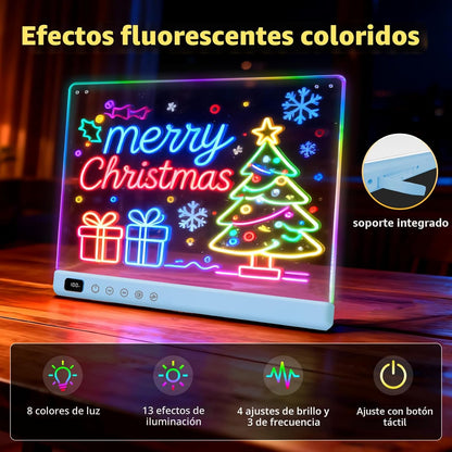 Lumiboard Tablero de dibujo LED con 13 efectos de luz, 16 pulgadas,...