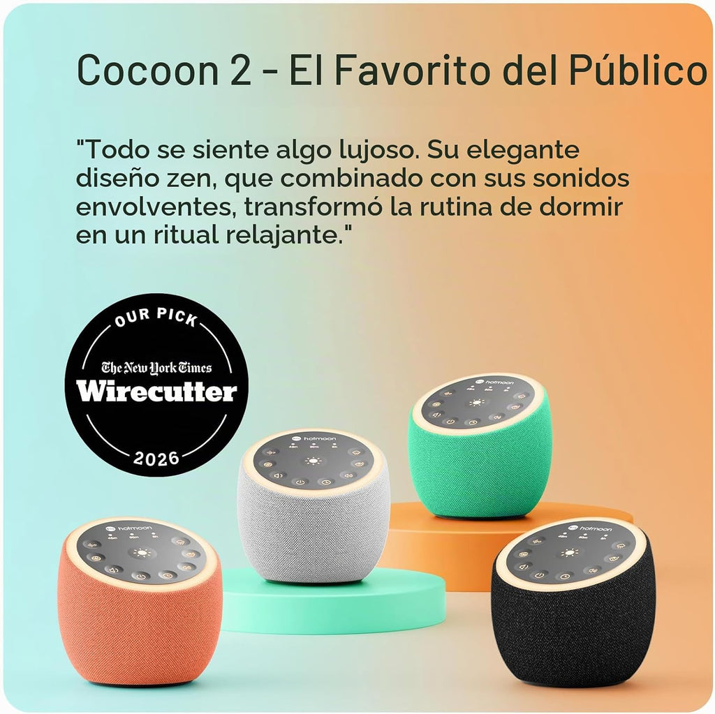 Hotmoon Máquina de sonido para dormir, Cocoon 2, 40 sonidos, doble...