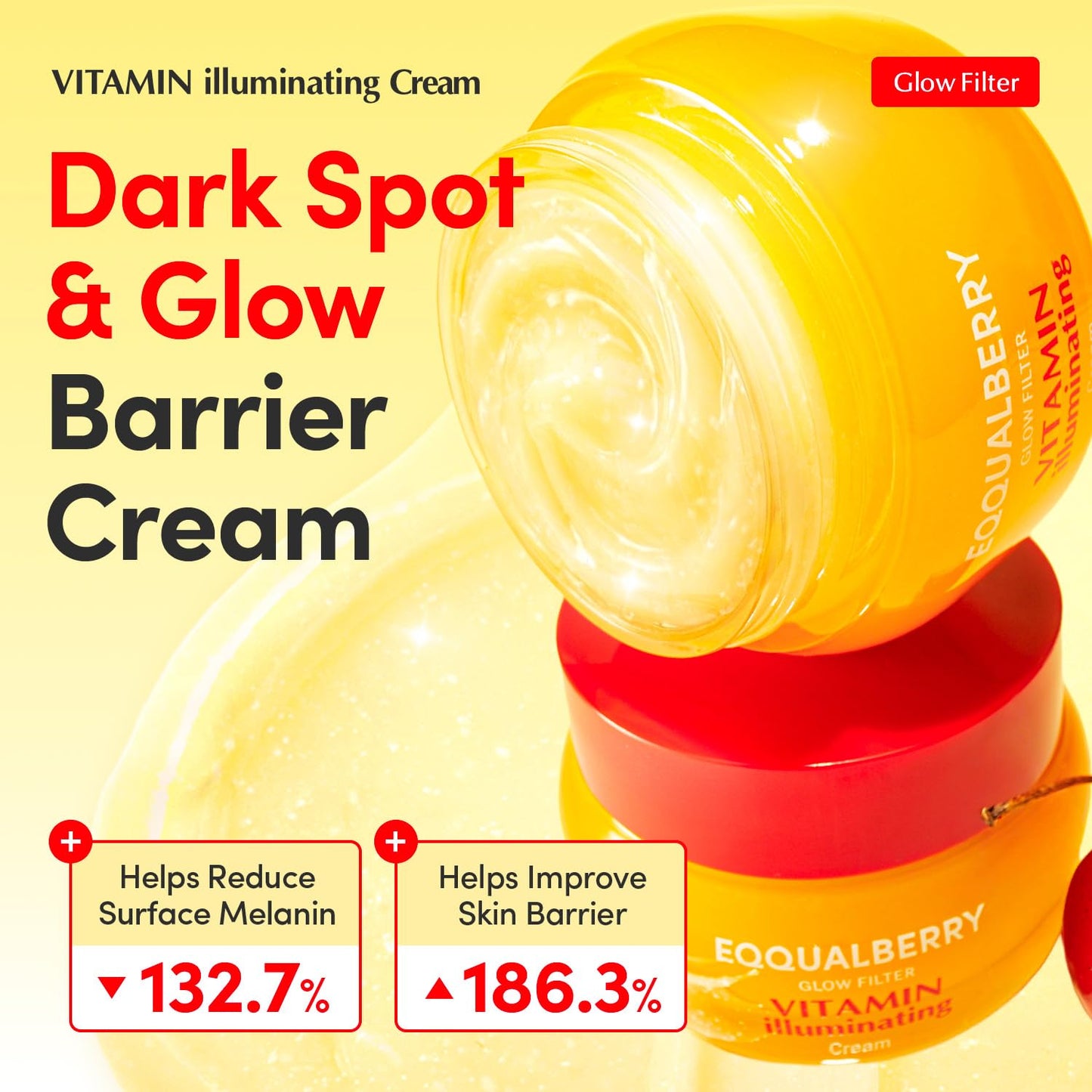 EQQUALBERRY Crema iluminadora de vitaminas, paquete de 2 \u2013 Vit...