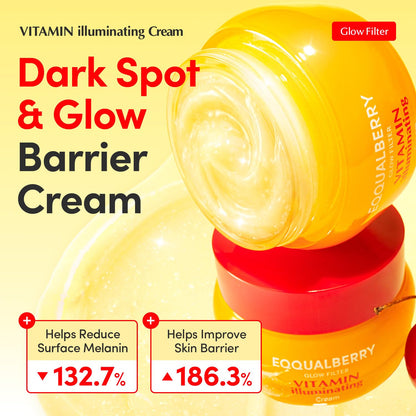EQQUALBERRY Crema iluminadora de vitaminas, vitamina C y 5% niacina...