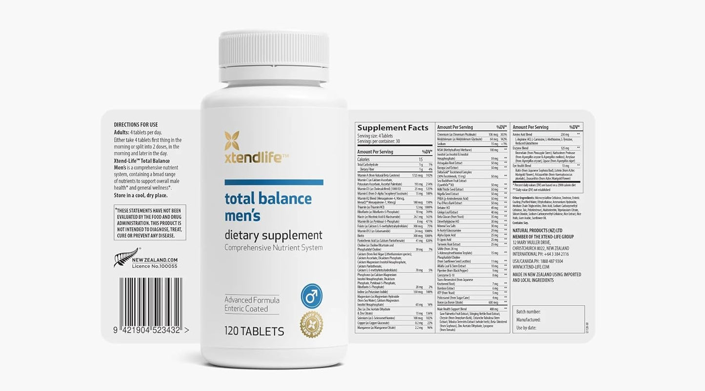 Xtendlife Total Balance Multivitamínico para hombre para la salud i...